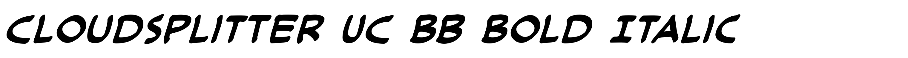 Cloudsplitter UC BB Bold Italic